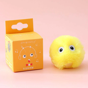 Interaktywna żółta piłeczka dla kota